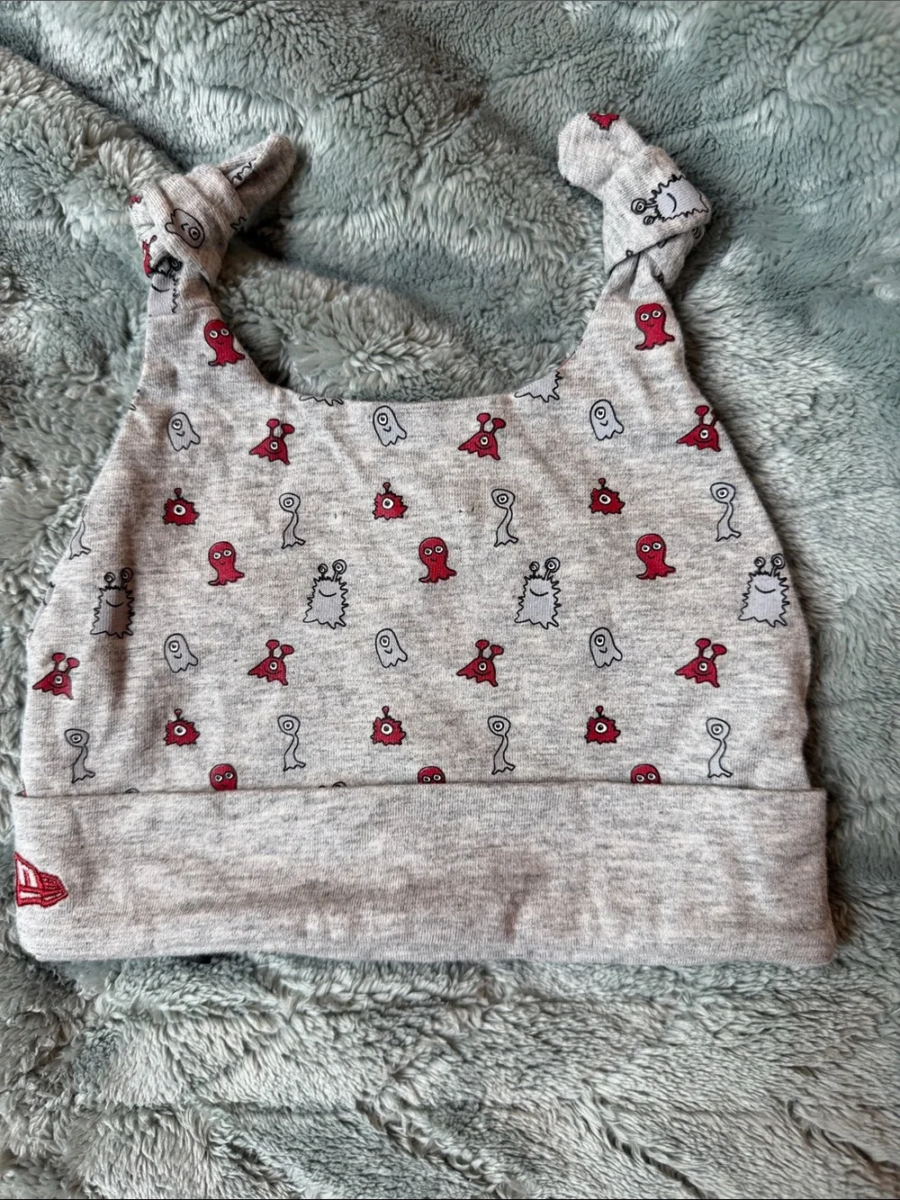 Alabama-New Era Infant Gray Knit Beanie with Red Detail